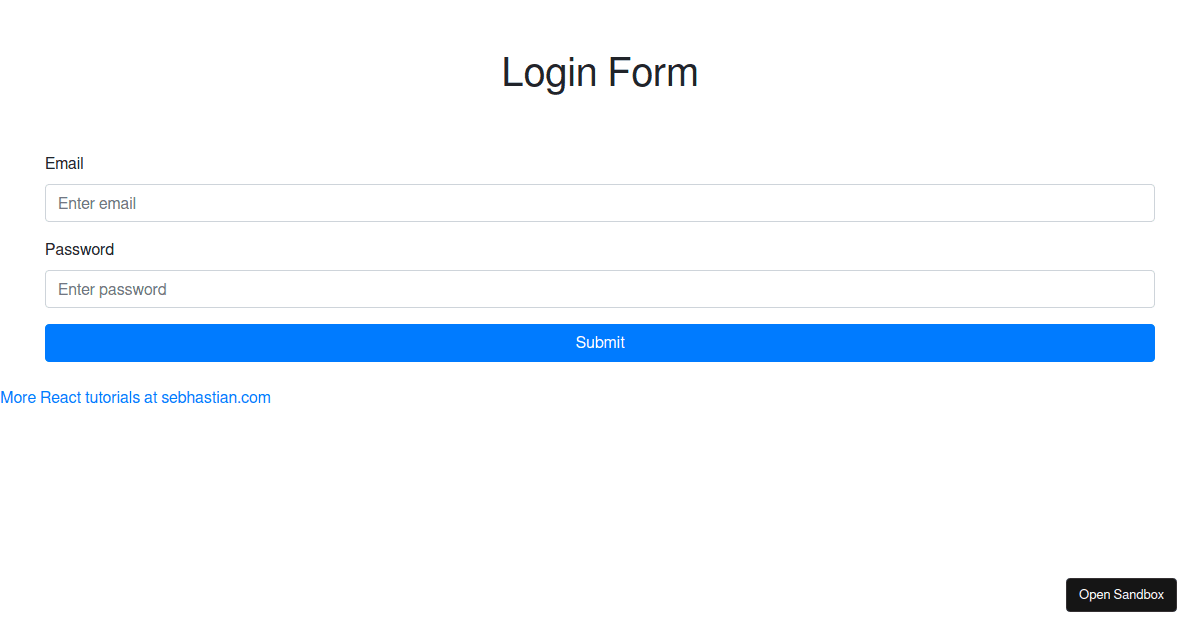 Formik With Yup Example Form (forked)