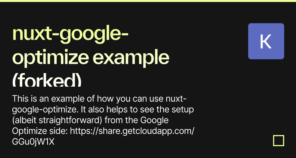 nuxt-google-optimize example (forked)