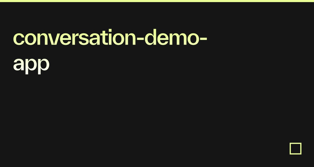 conversation-demo-app