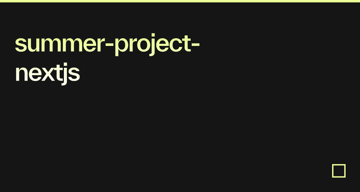 summer-project-nextjs