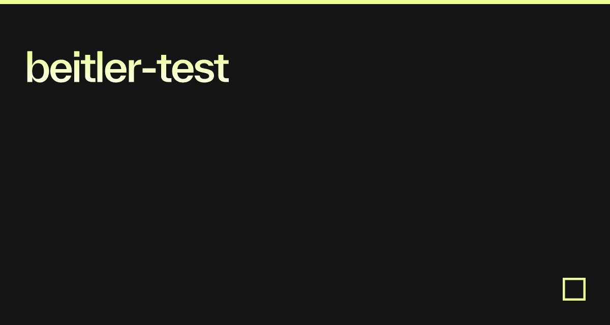 beitler-test