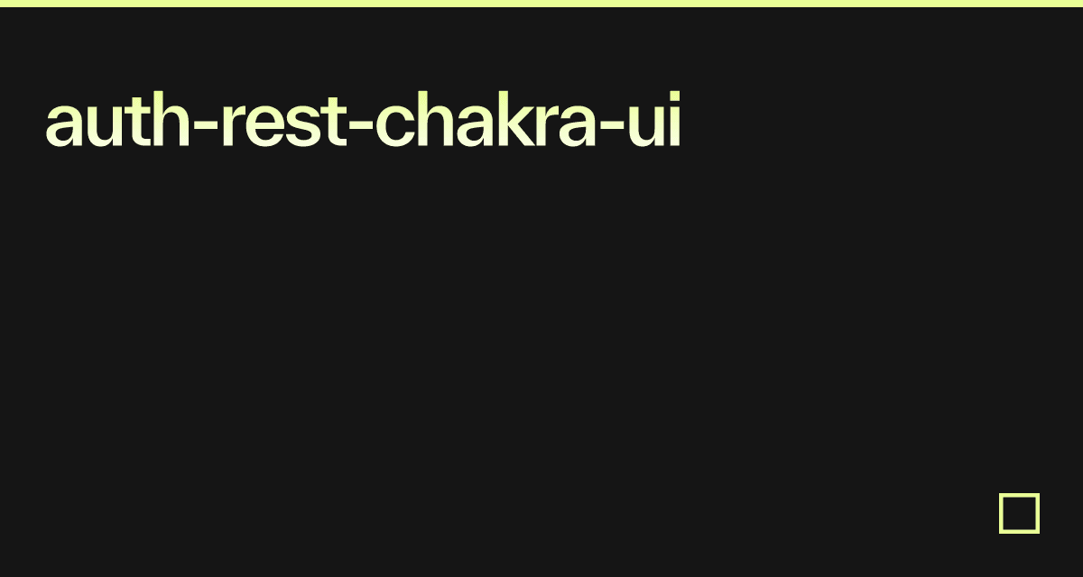 auth-rest-chakra-ui