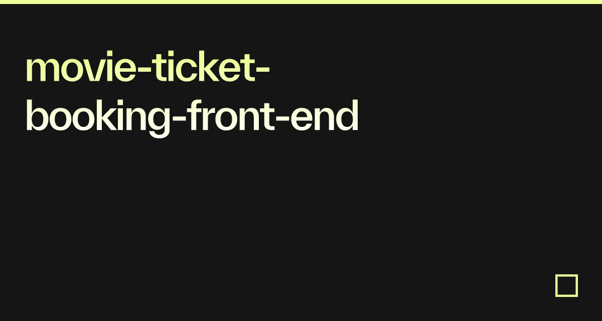 movie-ticket-booking-front-end