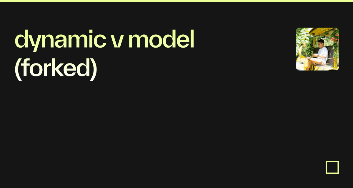 dynamic v model (forked)
