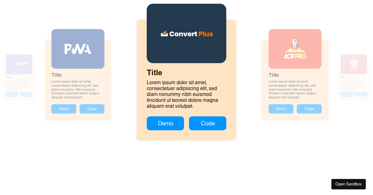 React Spring cards carousel (forked)