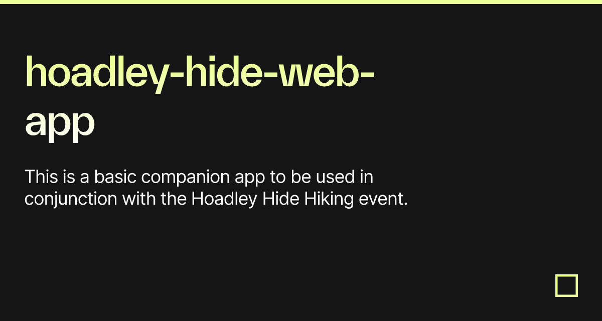 hoadley-hide-web-app