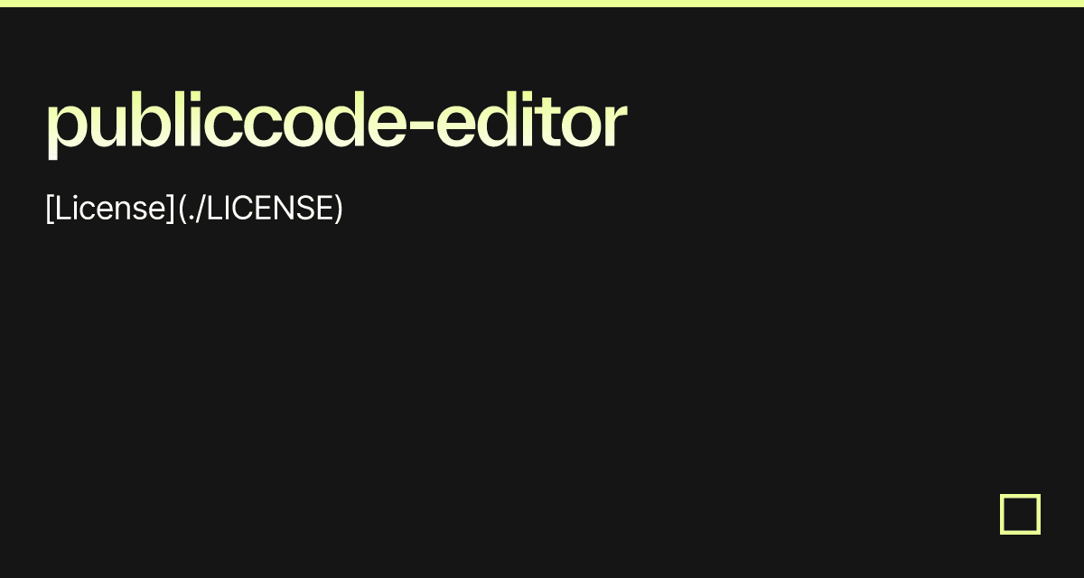 publiccode-editor