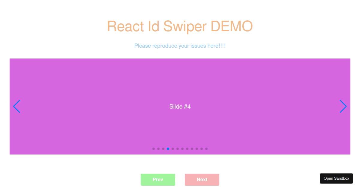 react-id-swiper examples - CodeSandbox