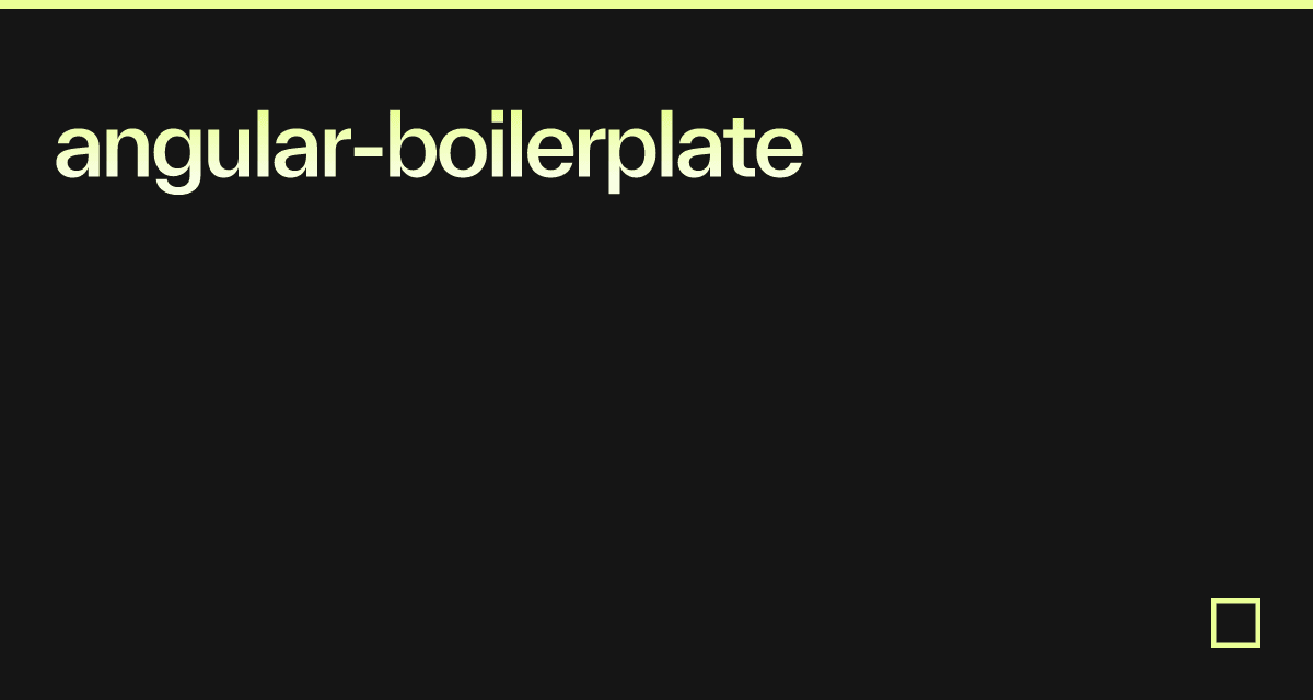 angular-boilerplate