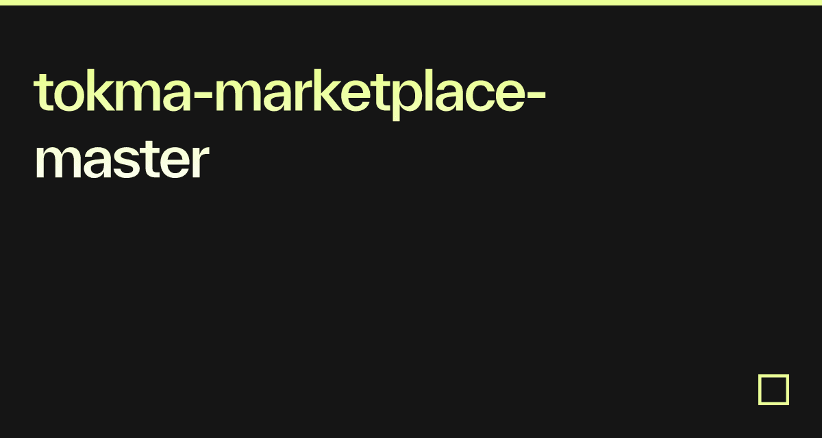 tokma-marketplace-master