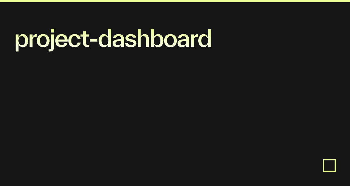 project-dashboard