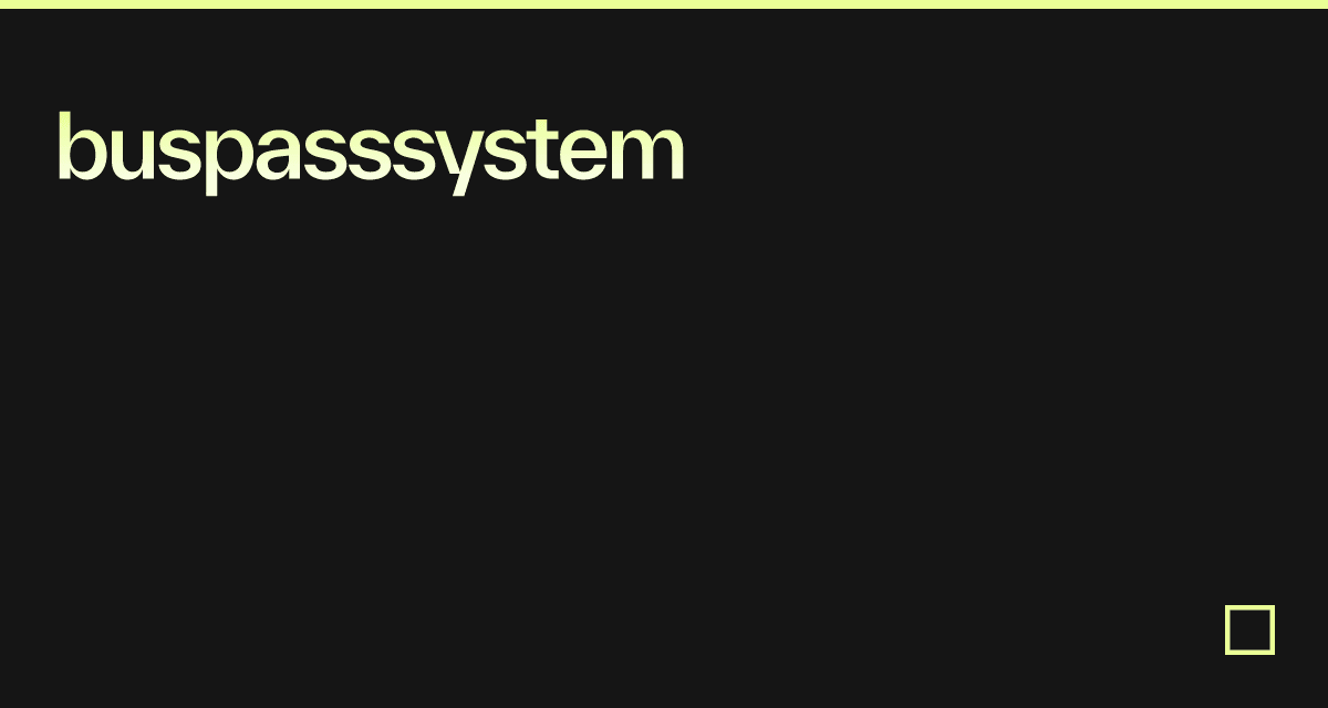 buspasssystem