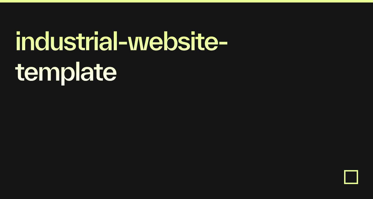 industrial-website-template
