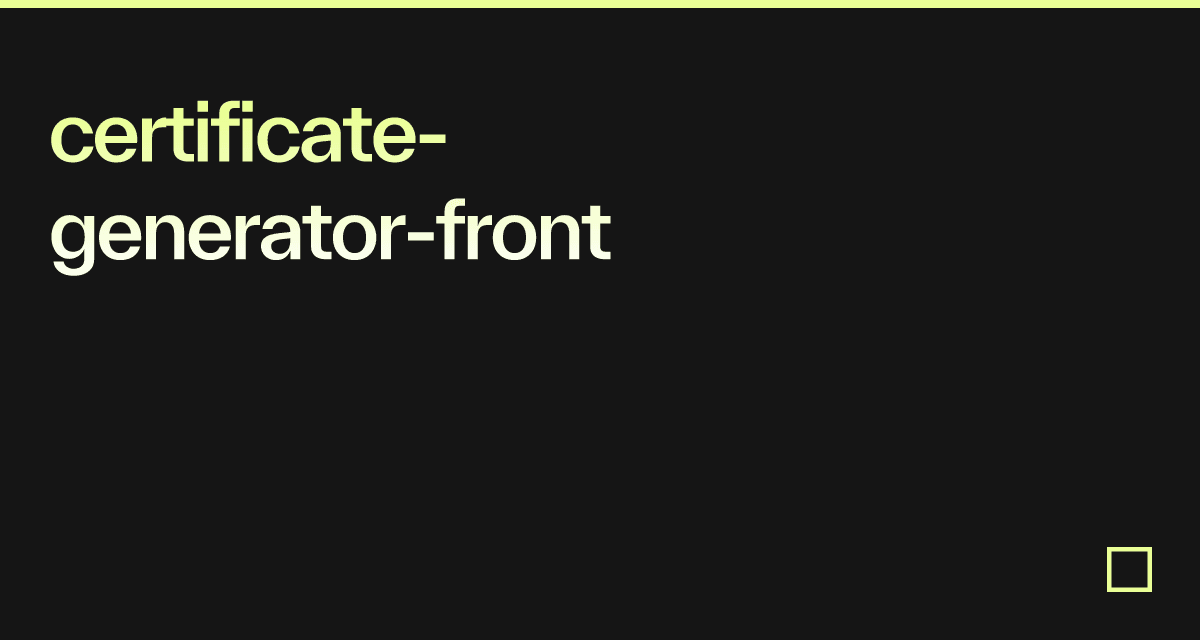 certificate-generator-front