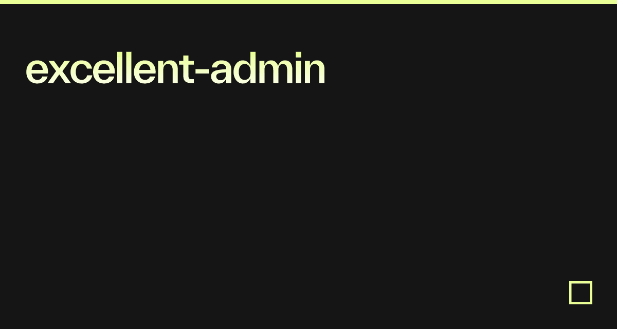 excellent-admin