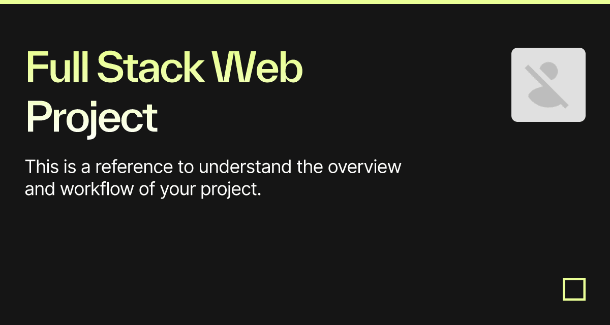 Full Stack Web Project 