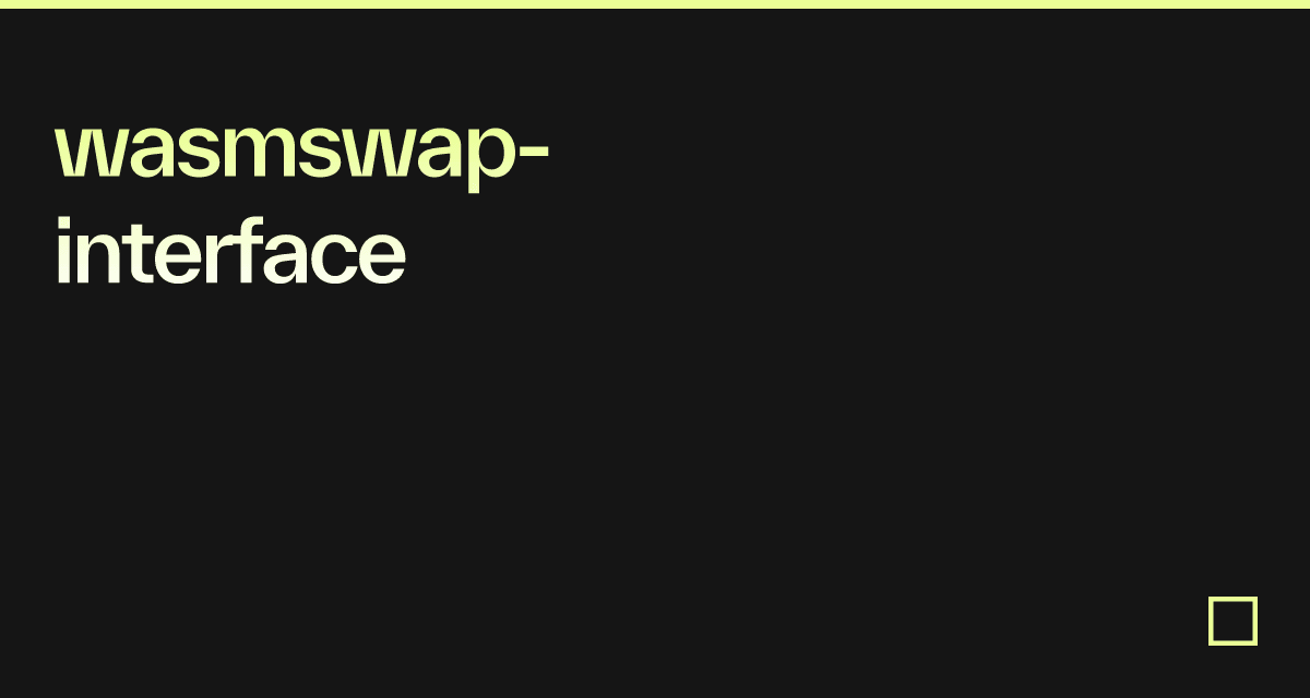 wasmswap-interface