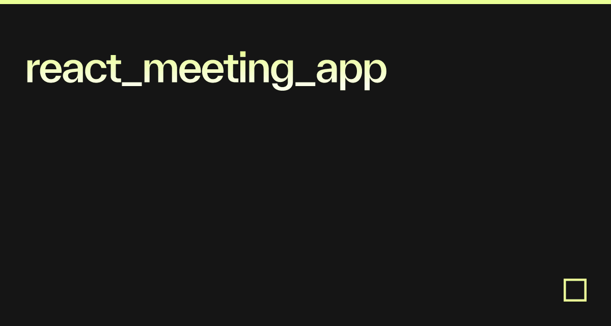 react_meeting_app