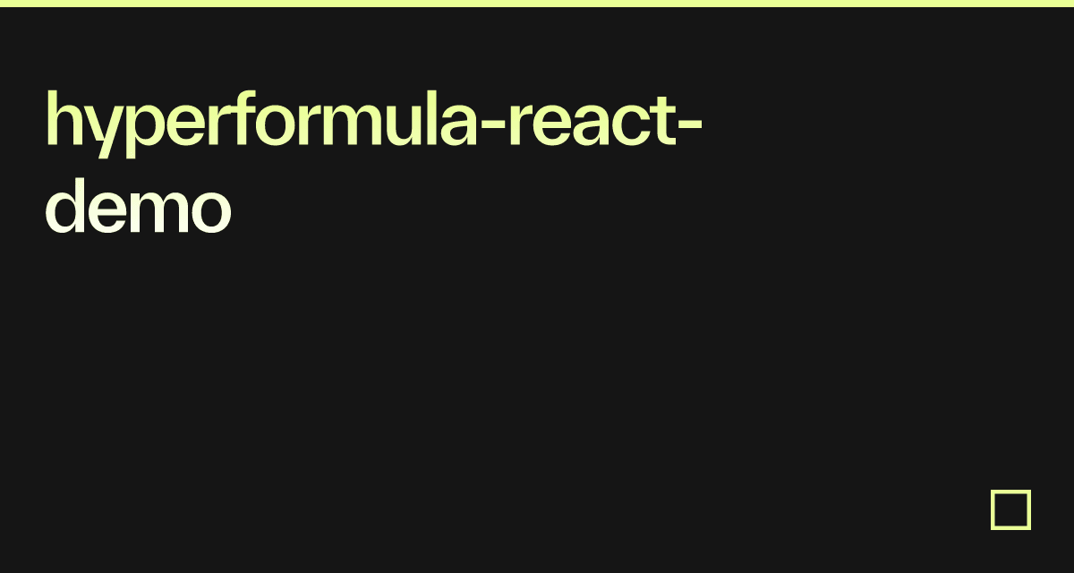hyperformula-react-demo