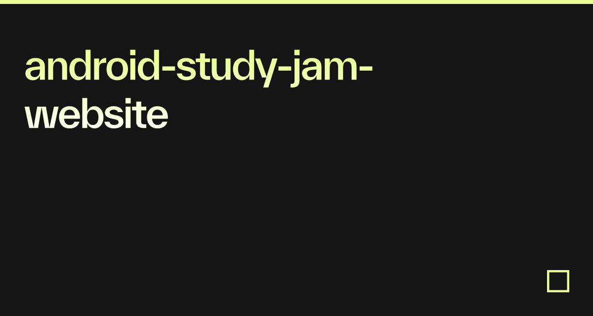 android-study-jam-website