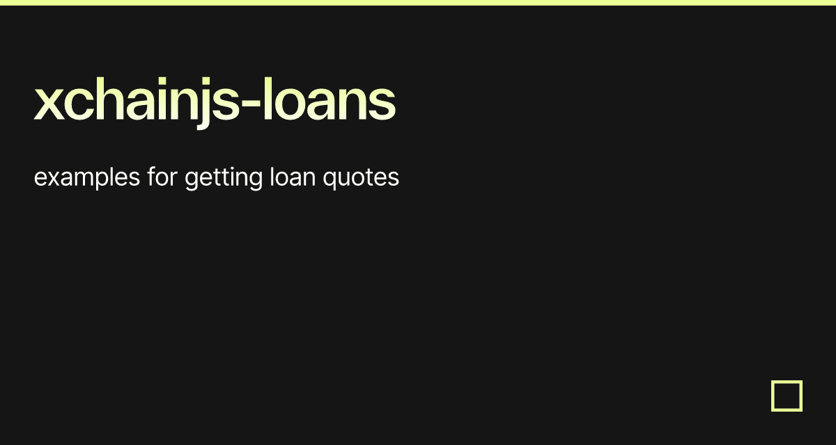 xchainjs-loans