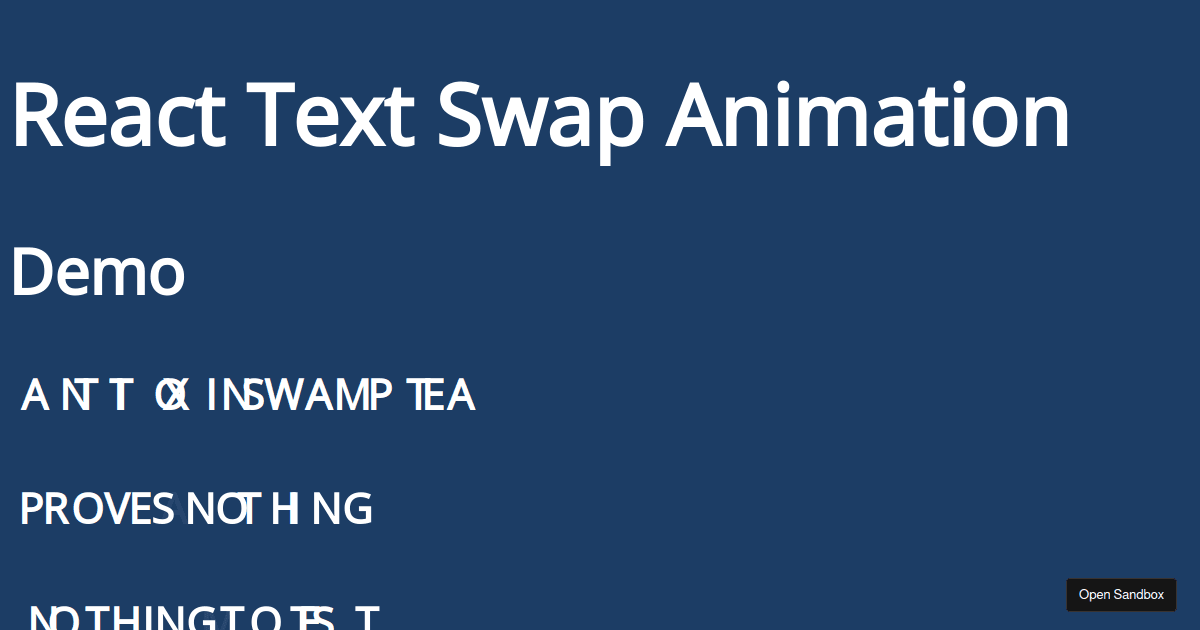 react-text-swap-animation examples - CodeSandbox