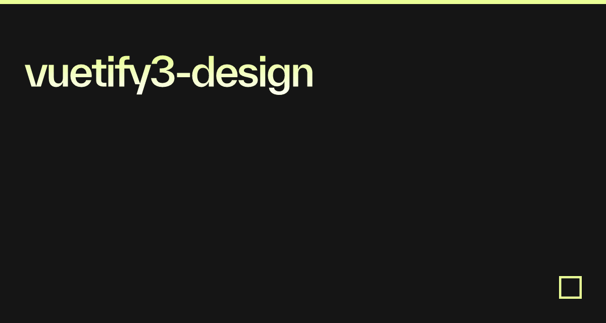 vuetify3-design