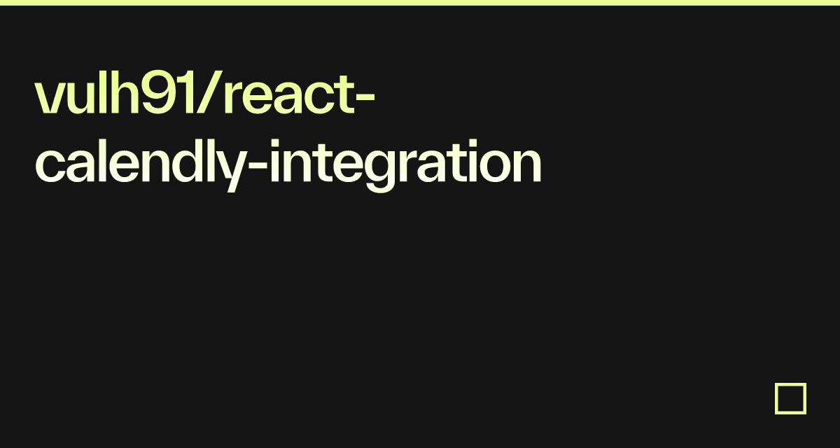vulh91/react-calendly-integration