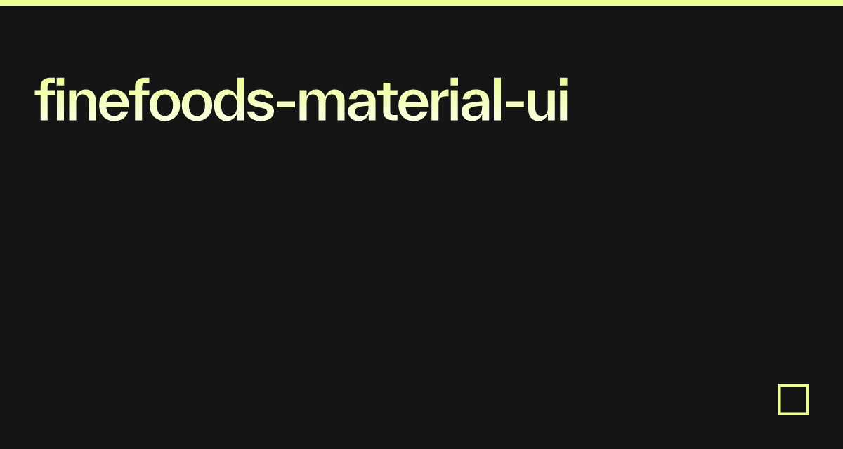 finefoods-material-ui