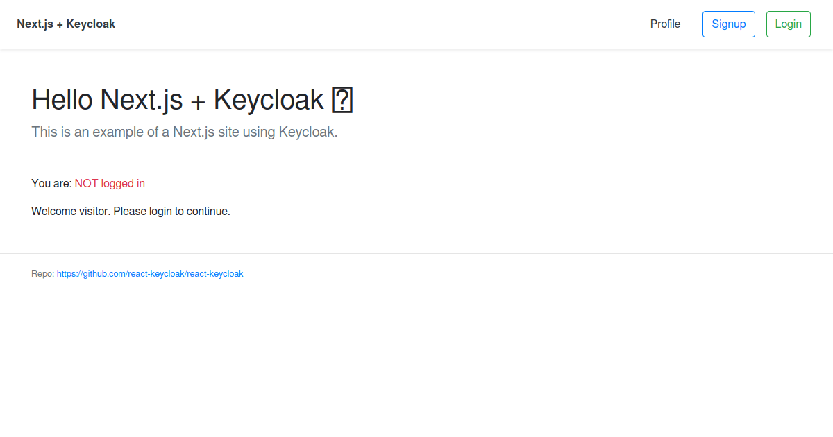 keycloak-js examples - CodeSandbox