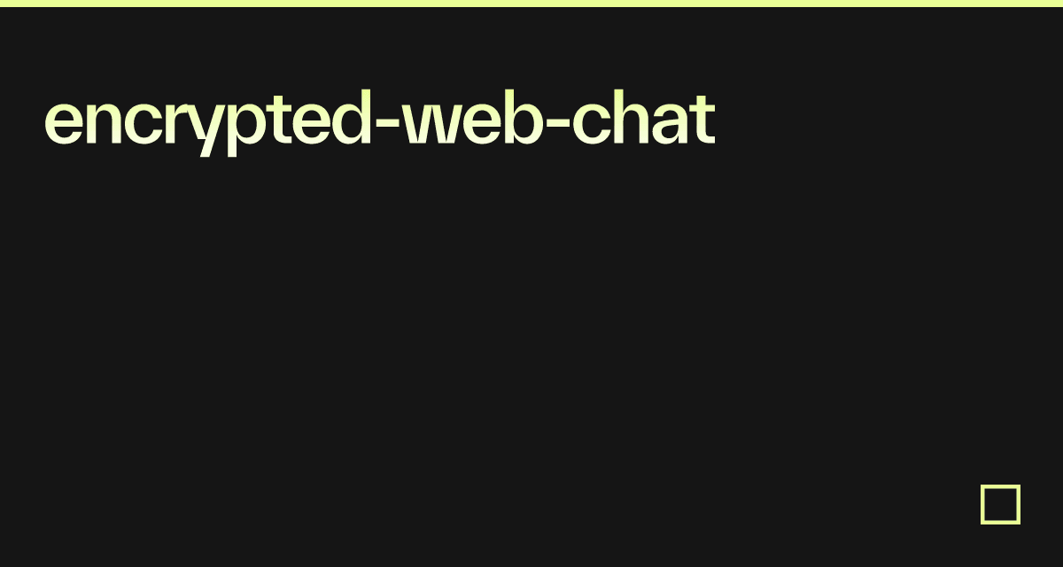 encrypted-web-chat