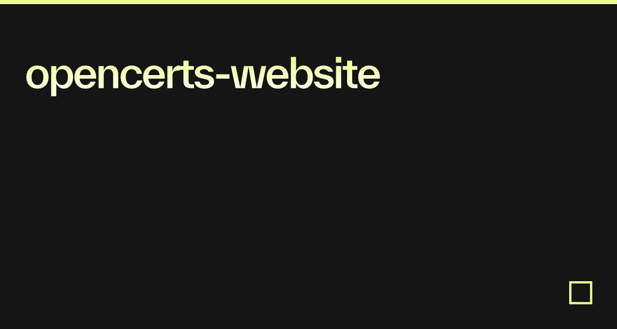 opencerts-website
