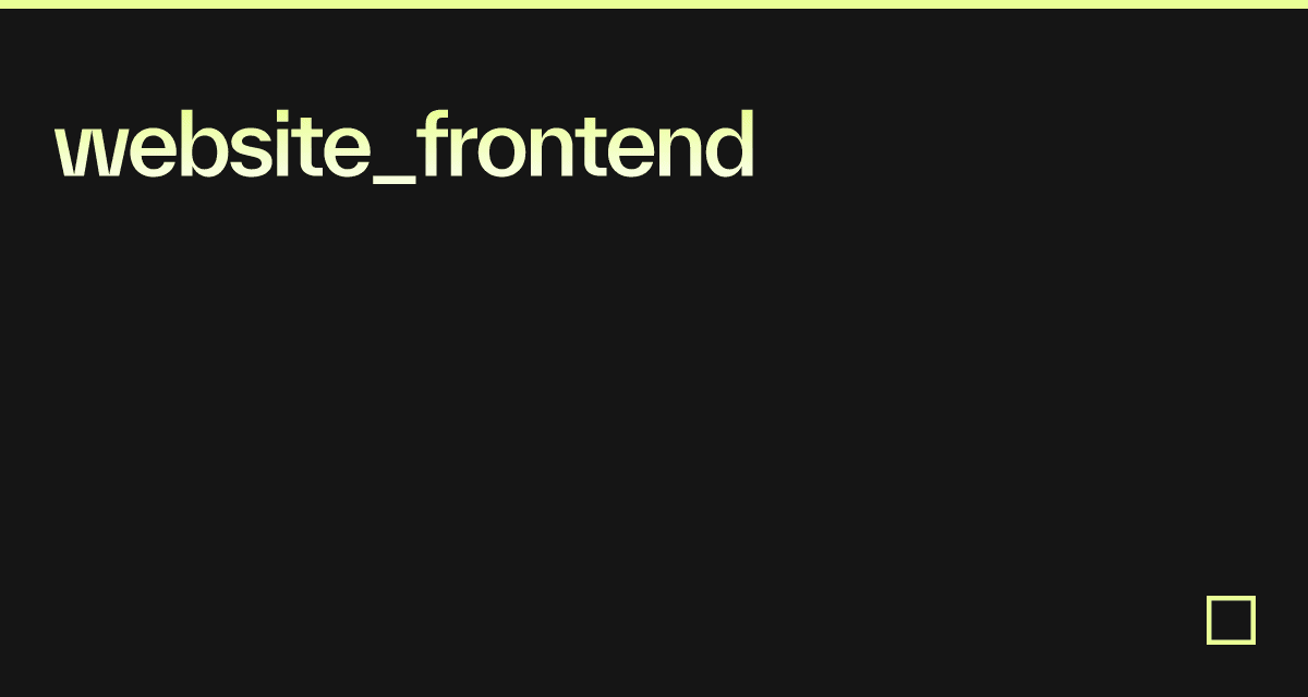 website_frontend