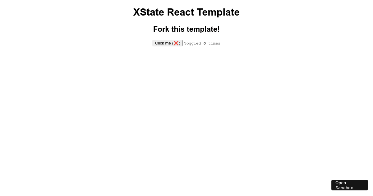 XState React TypeScript Template