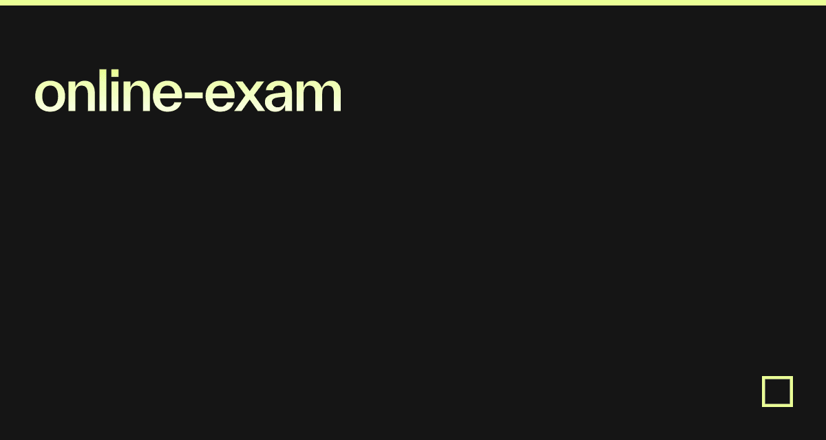 online-exam