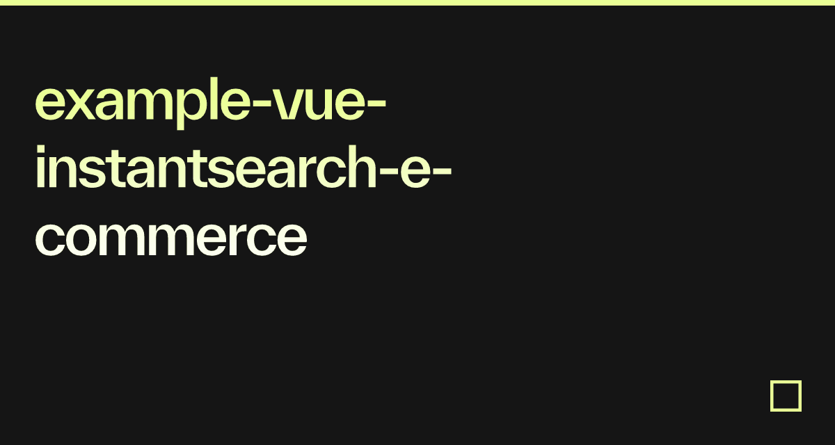 example-vue-instantsearch-e-commerce