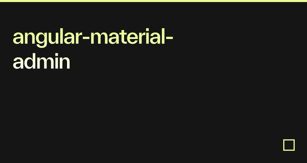 angular-material-admin