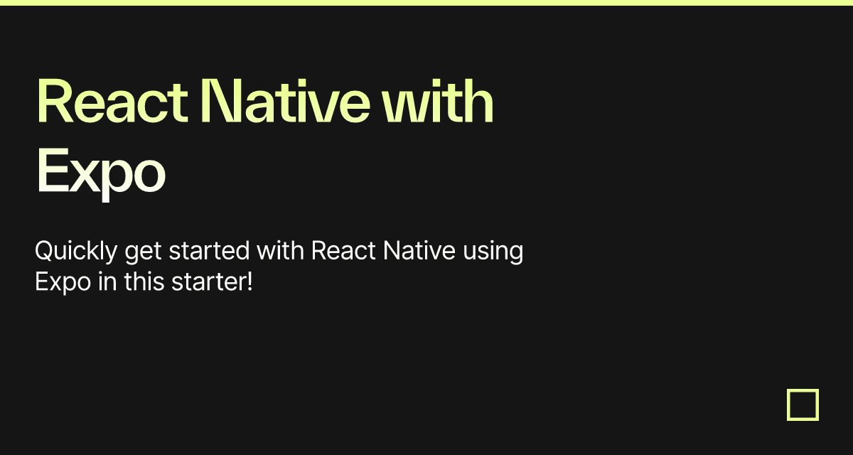 React Native with Expo
