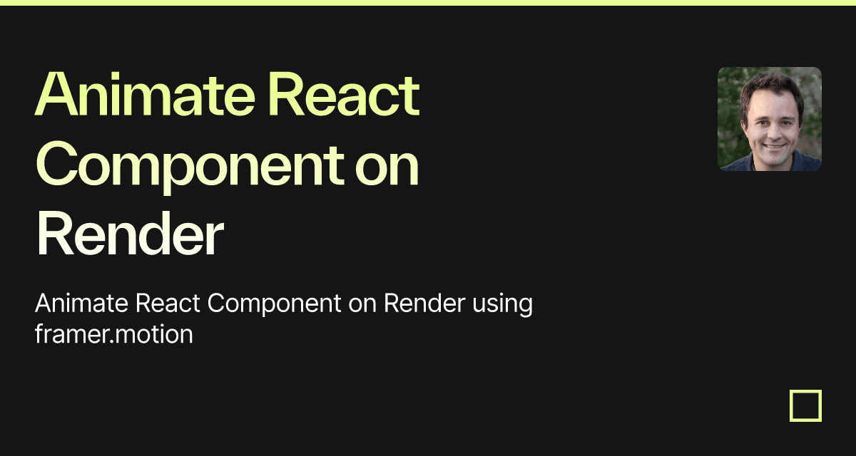Animate React Component on Render - Codesandbox
