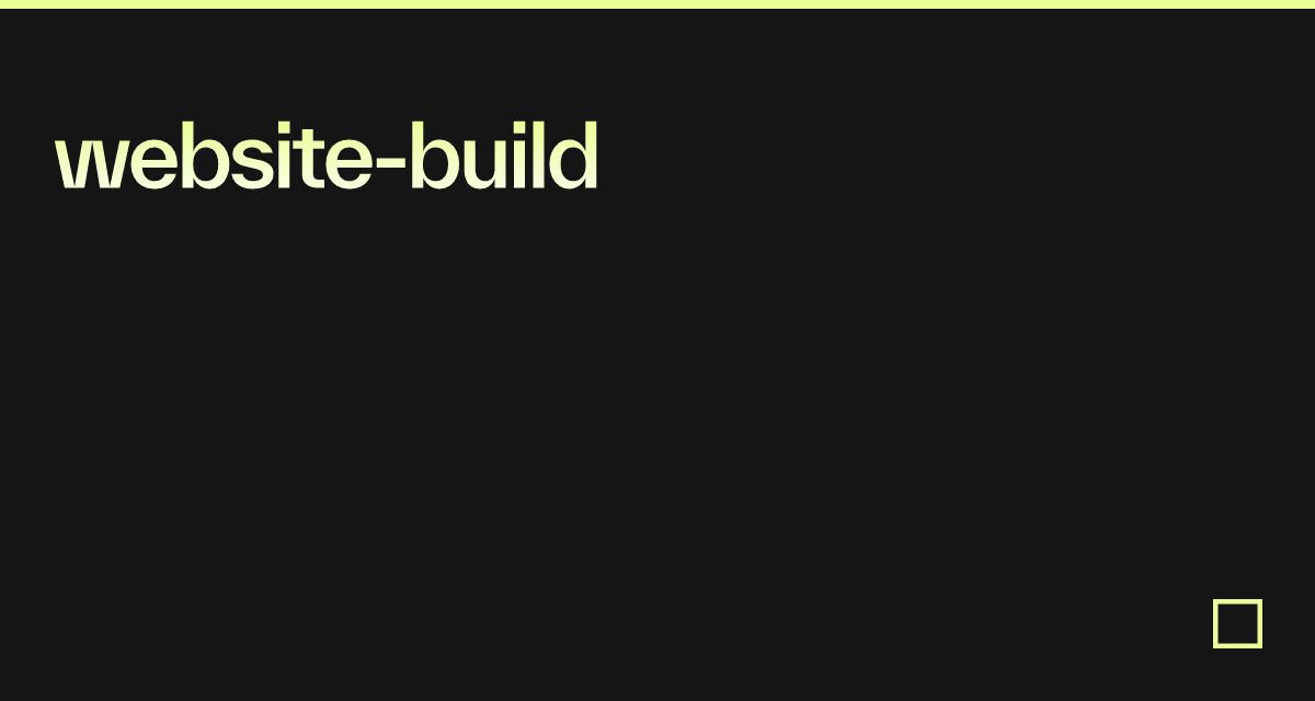 website-build