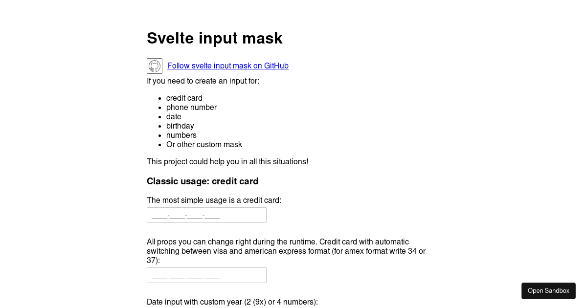 Svelte-mask-input-demo