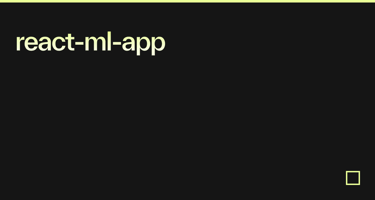 react-ml-app