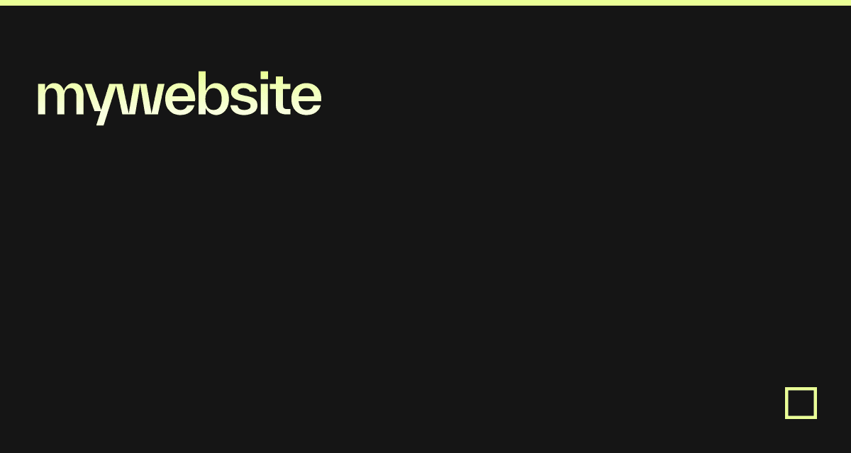 mywebsite