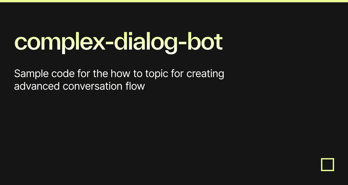 complex-dialog-bot