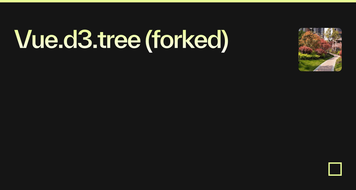 Vue.d3.tree (forked)