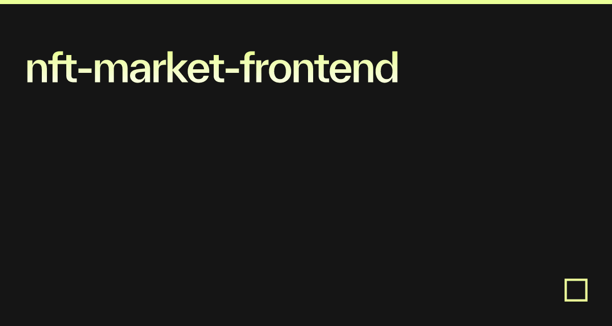 nft-market-frontend